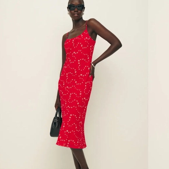 Like New - Red Reformation Emerick Floral Midi Dress in Fresno Size XS - Picture 4 of 8